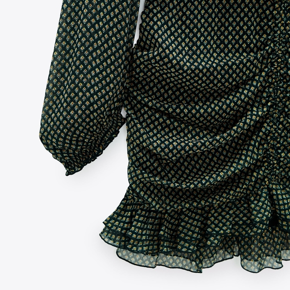 Zara metallic thread draped dress - Picture 6 of 6